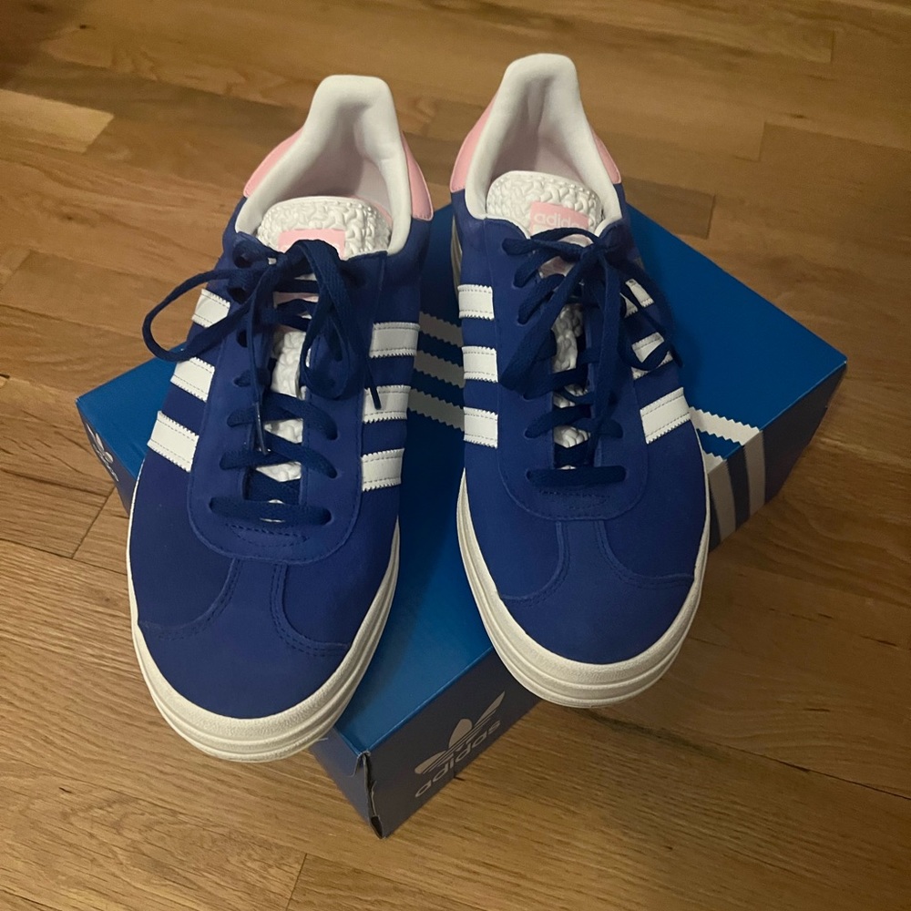 Adidas Gazelle Bold Platform Sneakers Blue Women Size 11